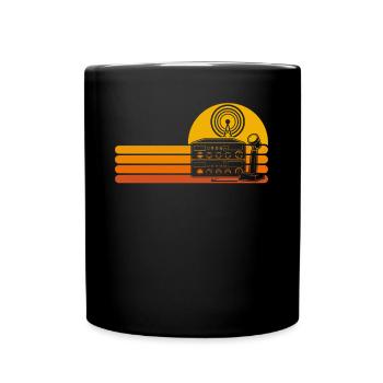 Amateur Radio Retro Antenna Radio - Full Colour Mug - black - Front