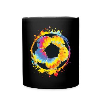 Colorful Football Splash Football Lover Game Day - Full Colour Mug - black - Front
