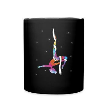 Acrobatie aérienne sur soie Cirque Acrobatique - Mug uni - noir - Devant