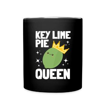 Key Lime Pie Lemon Tart Dessert - Full Colour Mug - black - Front