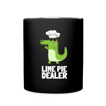 Key Lime Pie Lemon Tart Dessert - Full Colour Mug - black - Front
