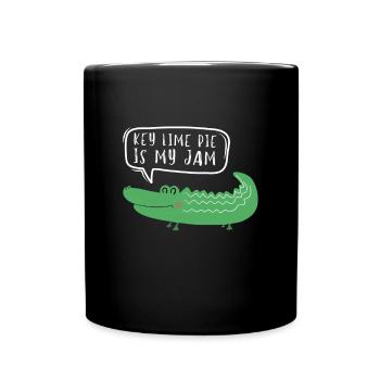Key Lime Pie Lemon Tart Dessert - Full Colour Mug - black - Front