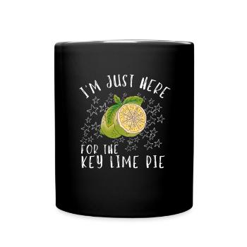 Key Lime Pie Lemon Tart Dessert - Full Colour Mug - black - Front