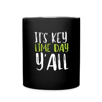 Key Lime Pie Lemon Tart Dessert - Full Colour Mug - black - Front