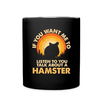 Entendre parler des hamsters animaux - Mug uni - noir - Devant