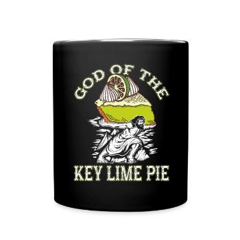 Funny Lemon Cake Design - Full Colour Mug - black - Front