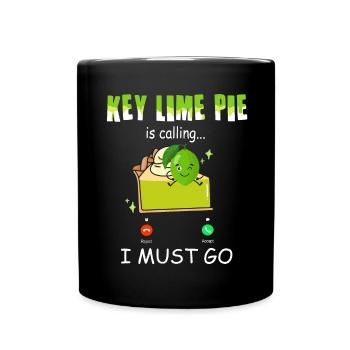 Funny Lemon Cake Design - Full Colour Mug - black - Front