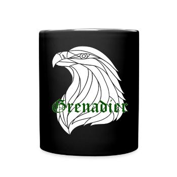 Panzergrenadier Grenadier Adler Soldat Geschenk - Tasse einfarbig - Schwarz - Vorne