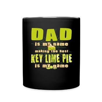 Funny Dad Lemon Cake Design - Full Colour Mug - black - Front