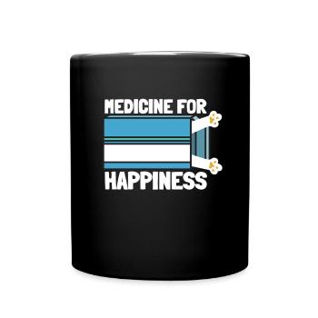 Ma médecine pour le bonheur appelée chats tous les jours - Mug uni - noir - Devant