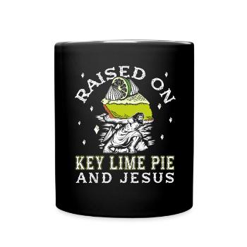 Funny Lemon Cake Jesus Design - Full Colour Mug - black - Front