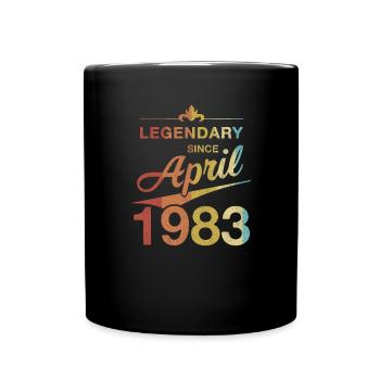 40. Geburtstag Legendär April 1983 Jahrgang 83 - Tasse einfarbig - Schwarz - Vorne
