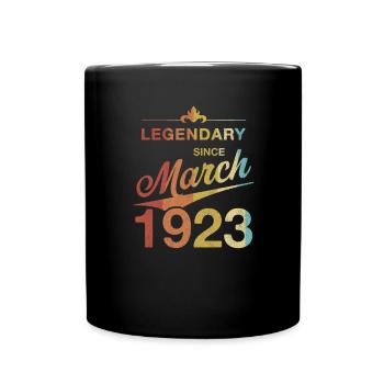 100. Geburtstag Legendär März 1923 Jahrgang 23 - Tasse einfarbig - Schwarz - Vorne