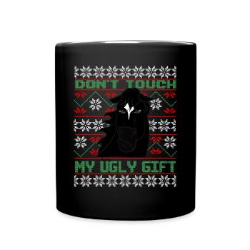 Dont Touch Ugly Brauner Pferd Rider Winter - Tasse einfarbig - Schwarz - Vorne