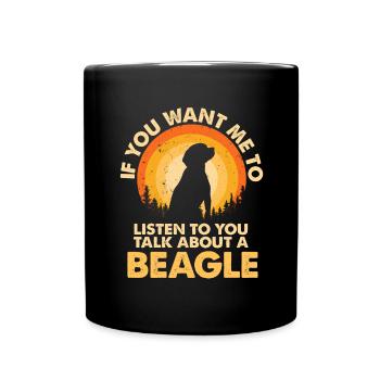 Parlez de chien Beagle - Mug uni - noir - Devant