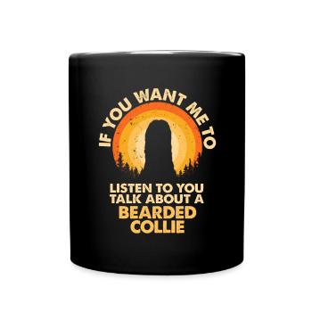 Parlez de dog bear collie - Mug uni - noir - Devant