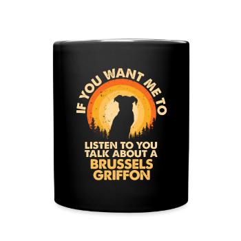 Talk about dog Brussels Griffon - Full Colour Mug - black - Front