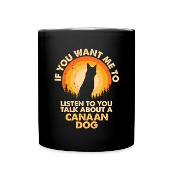 Parlez du chien Canaan - Mug uni - noir - Devant