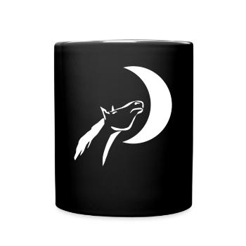 Riding Horse Horses Moon Rider - Full Colour Mug - black - Front