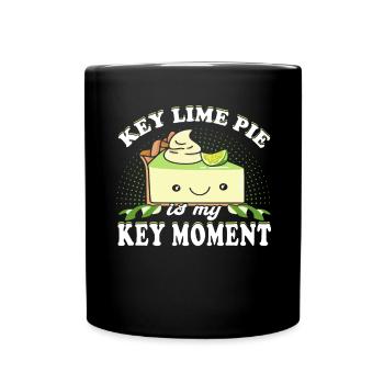 Funny kawaii lemon cake design - Full Colour Mug - black - Front