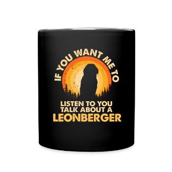 Talk about dog Leonberger - Full Colour Mug - black - Front