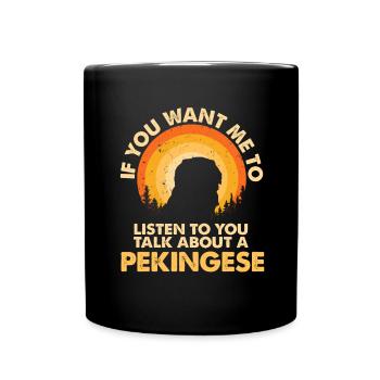 Parlez de chien Pékinois - Mug uni - noir - Devant