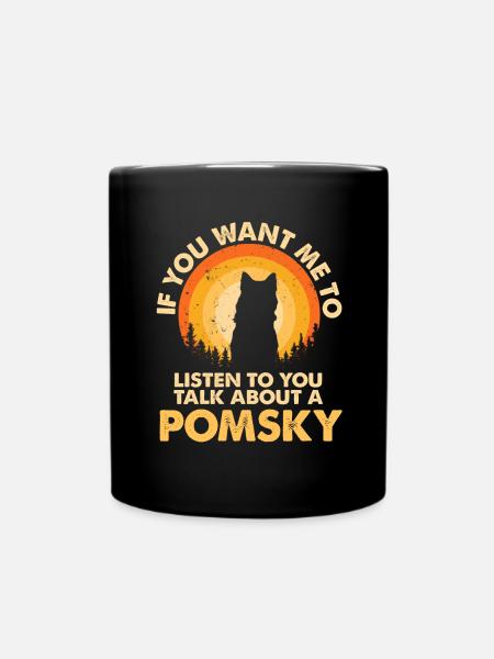Parlez du chien Pomsky - Mug uni - noir