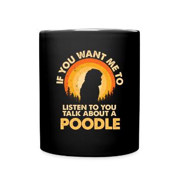 Parlez de caniches de chien - Mug uni - noir - Devant