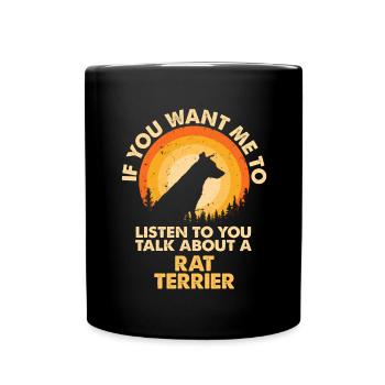 Parlez de dog rat terriers - Mug uni - noir - Devant