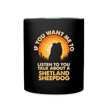 Parlez de chien Shetland Sheepdog - Mug uni - noir - Devant