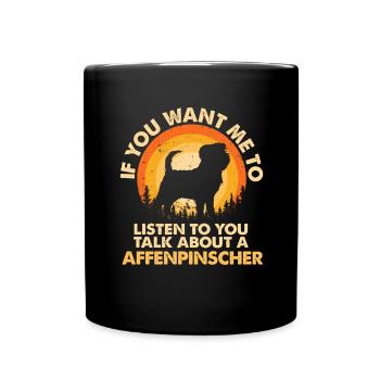 Parlez des chiens Affenpinscher - Mug uni - noir - Devant