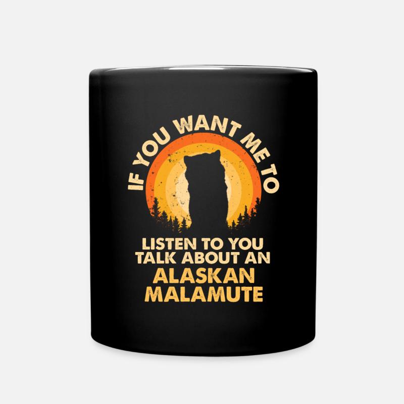 Parlez de chiens Alaskan Malamute - Mug uni - noir