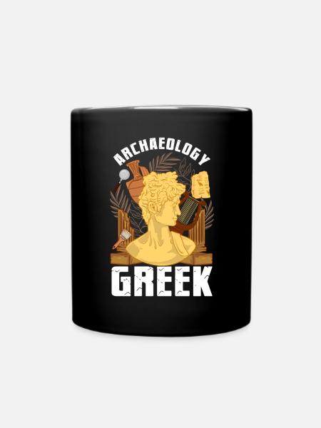 Archäologie Humor Archäologie griechischer Archäologe - Tasse einfarbig - Schwarz