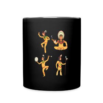 Native American Indian Abenaki - Tasse einfarbig - Schwarz - Vorne