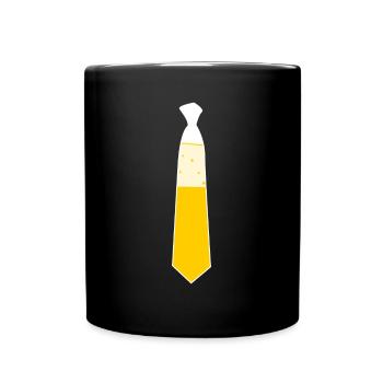 Cravate Cravate de bière Cravates de bière - Mug uni - noir - Devant