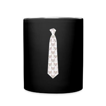 Cravate Cat Chats Cravates - Mug uni - noir - Devant