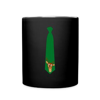 Tie Reindeer Reindeer Ties Ties - Full Colour Mug - black - Front