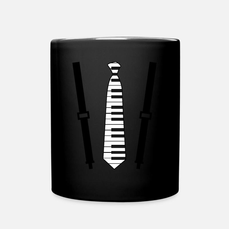 Cravate Orgue de piano Cravates de piano - Mug uni - noir