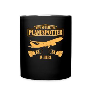 Planespotter Airport Planespotting - Full Colour Mug - black - Front