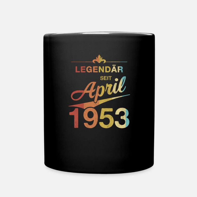 70. Geburtstag Legendär April 1953 Jahrgang 53 - Tasse einfarbig - Schwarz