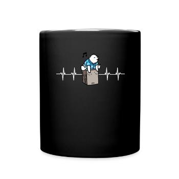 Cajon Box Drum Instrument Peruvian Cajon - Full Colour Mug - black - Front