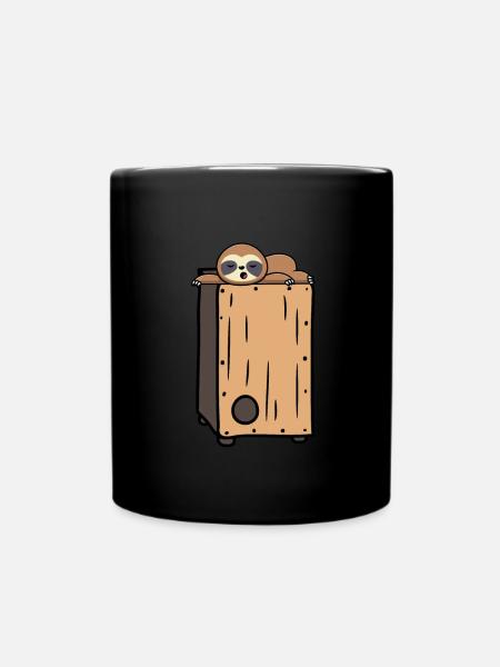 Cajon Box Drum Instrument Peruvian Cajon - Tasse einfarbig - Schwarz
