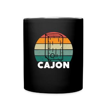 Cajon Box Drum Instrument Peruvian Cajon - Full Colour Mug - black - Front