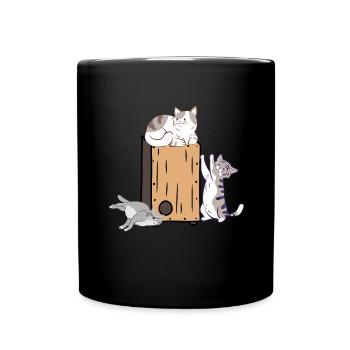 Cajon Box Drum Instrument Peruvian Cajon - Full Colour Mug - black - Front