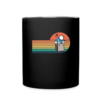 Cajon Box Drum Instrument Peruvian Cajon - Full Colour Mug - black - Front