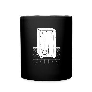Cajon Box Drum Instrument Peruvian Cajon - Full Colour Mug - black - Front