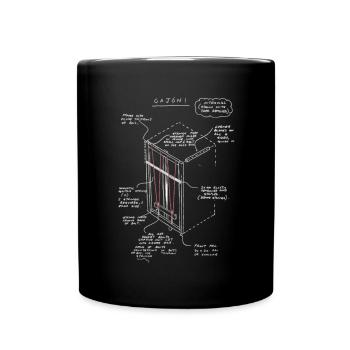 Cajon Box Drum Instrument Peruvian Cajon - Full Colour Mug - black - Front