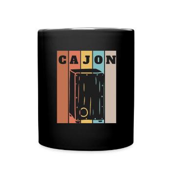 Cajon Box Drum Instrument Peruvian Cajon - Full Colour Mug - black - Front