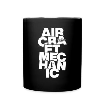 Profession Work - Aircraft mechanic - Full Colour Mug - black - Front