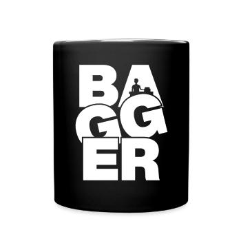 Profession Job Work - Excavator - Full Colour Mug - black - Front